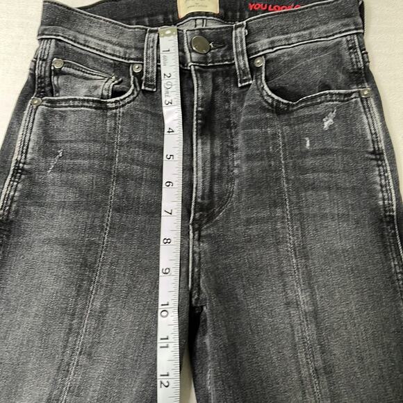 AO.LA By Alice+ Olivia You Look Good high rise split hem jeans Size 24 - Picture 9 of 11